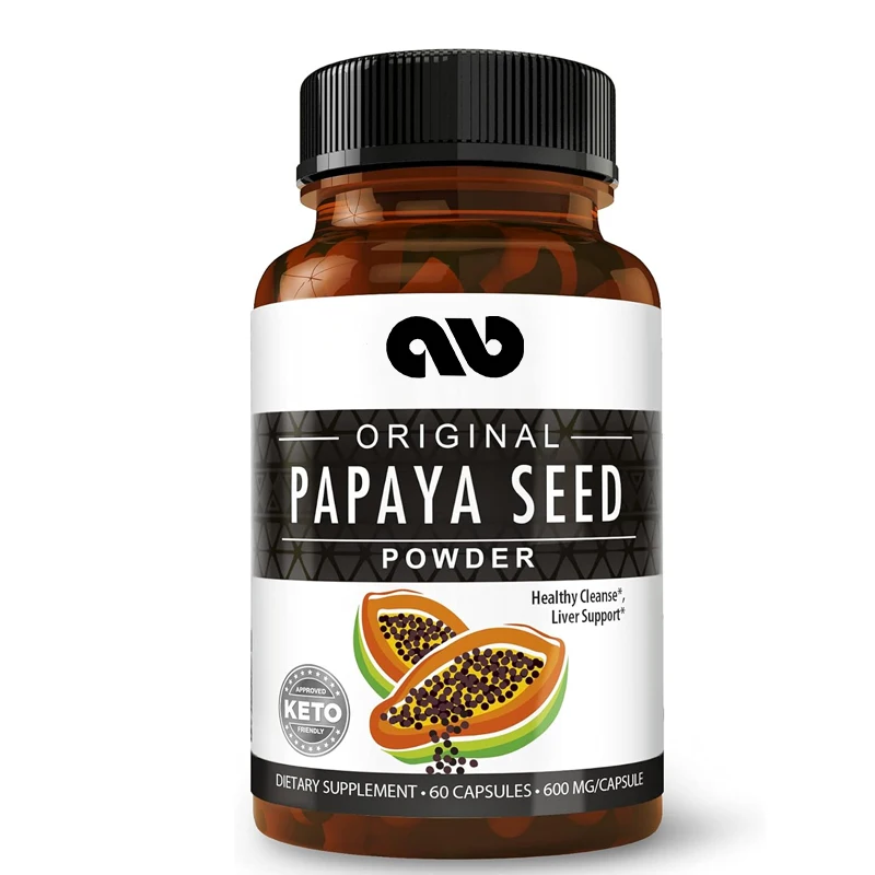 Papaya Seed Capsules 60 Capsules - Gut and Digestive Health Support - Body Detoxification and Colon Broom