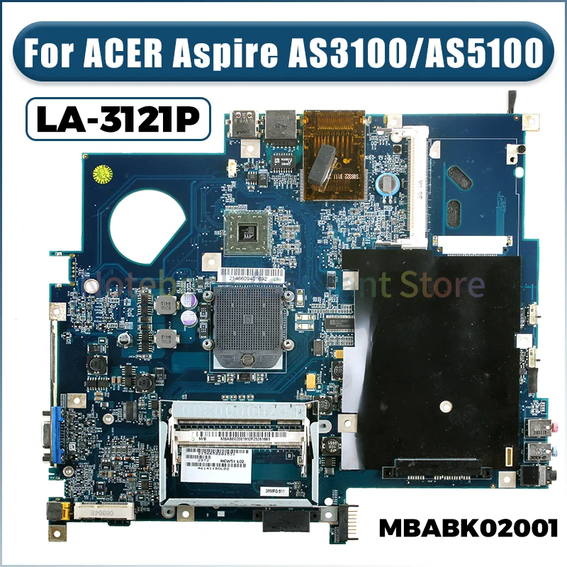 

LA-3121P для ACER Aspire AS3100 AS5100 5110 5510 материнская плата для ноутбука HCW51 LA-3121P MBABK02001 DDR2 Материнская плата для ноутбука