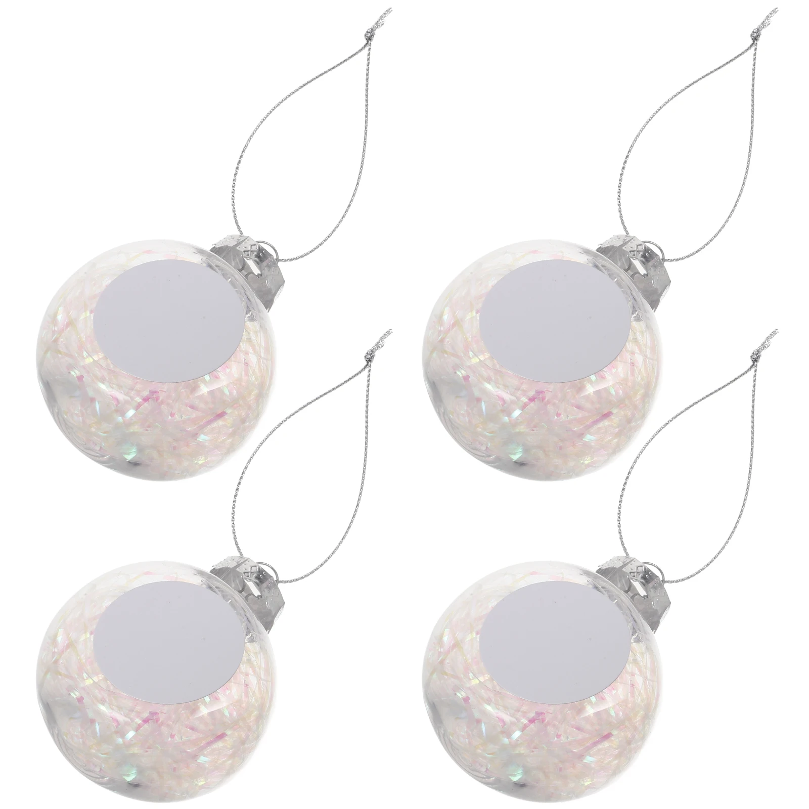 

4Pcs Christmas Balls Unique Designs Easy Hang Plastic Ornaments for Tree Wedding Party Celebration Decor Christmas Booze Balls