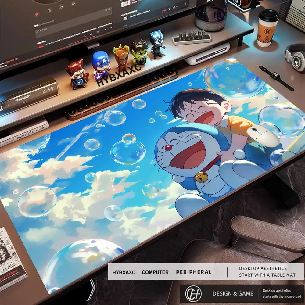 New Classic Anime D-Doraemon Anti-Slip Table Mat Student Mouse Pads  Extended Gaming Keyboard Mats Large XXL Gamer Mousepad