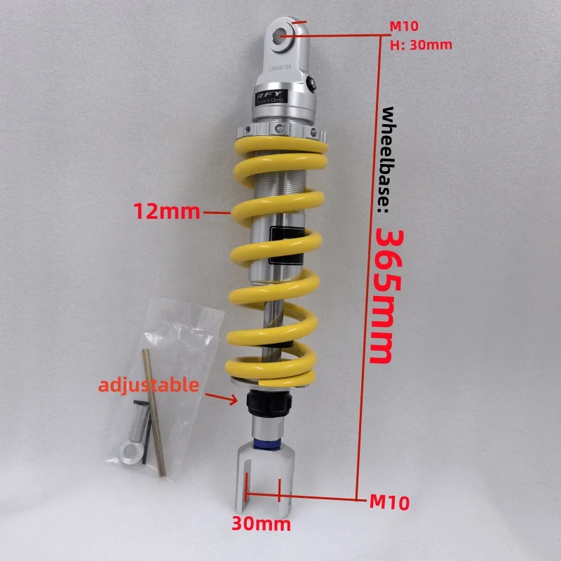 12mm 13mm Spring 340mm 365mm Adjustable Shock Absorber for BMW R1100 RT SUZUKI DL650 Honda VFR750 F XL1000 VARADERO XRV650