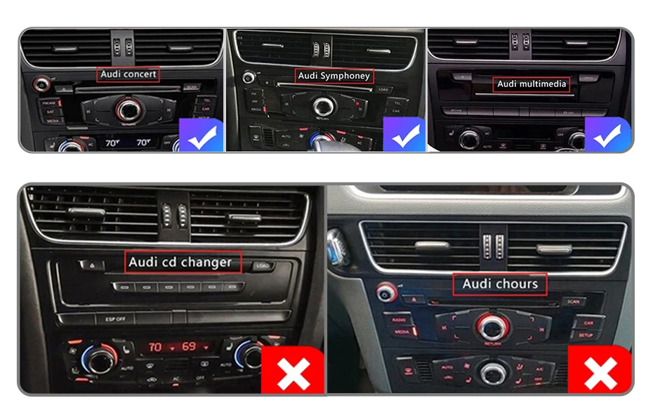 Junsun 8,8 Zoll Bluetooth Wireless CarPlay Android Auto Autoradio für Audi Q5 Q5L 2009-2016 GPS-Navigation 4G WiFi Multimedia-Stereoanlage – Detail 2