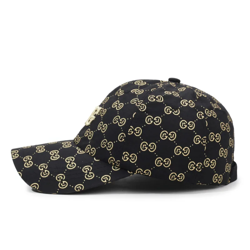 Double G early spring baseball cap women's fashion printed baseball hat men's outdoor leisure general sunscreen cap