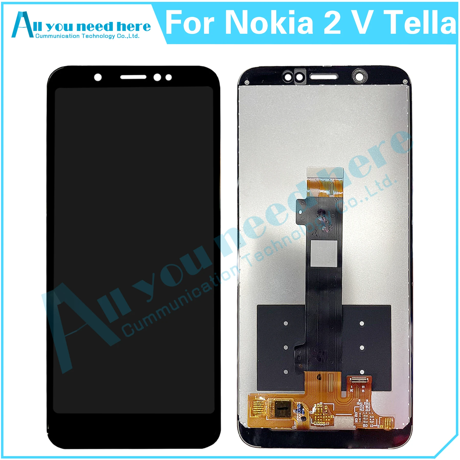 

5.45" Inch For Nokia 2 V Tella LCD Display Touch Screen Digitizer Assembly ​For Nokia 2V Screen Replacement