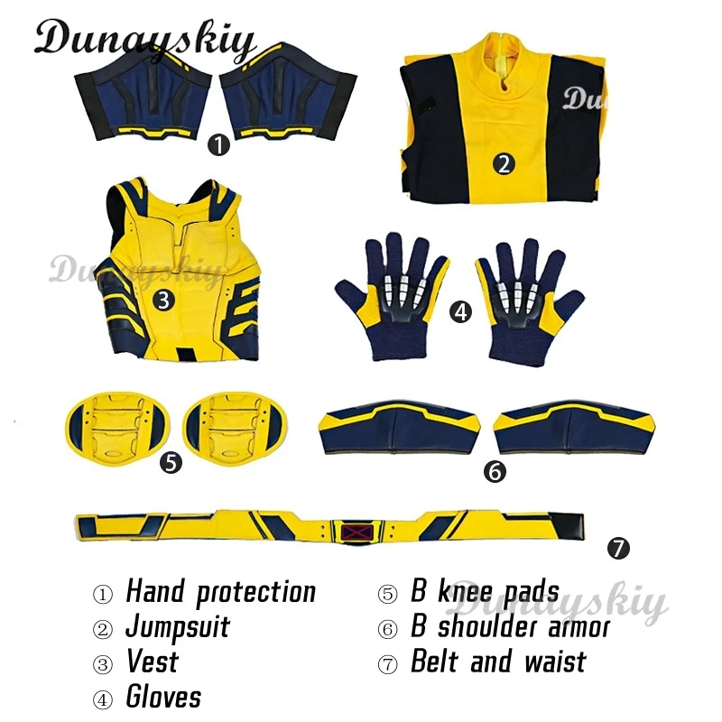 New Movie Wolverine Cosplay Costume Jumpsuit Vest Gloves Belt Wolf Steel Claw For Men Custom Made