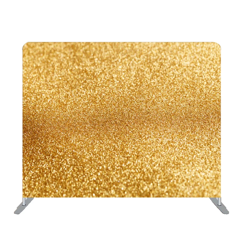 Golden Color 8 Feet Golden Tension Fabric Stand Pillow Case Backdrop