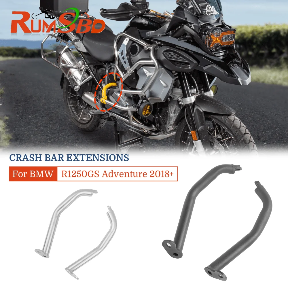 Motorcycle Engine Guard Crash Bar Bumper Frame Slider Extension Connector For BMW R1250GS ADV R1250 GS Adventure 2018-2024