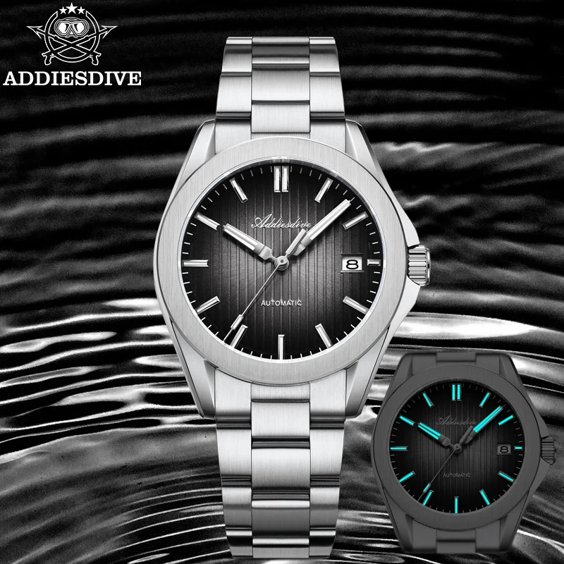 ADDIESDIVE Automatic Mechanical Watches For Men 41mm Sapphire Glass Waterproof 200M Diver Watch Super Luminous Steel Wristwatch