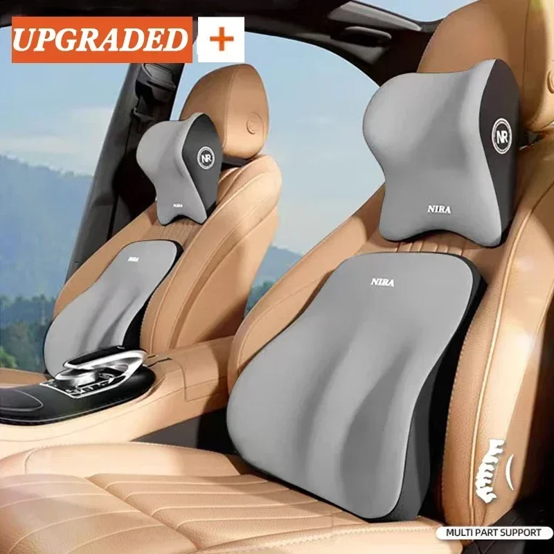 Auto Memory Foam Nackenkissen Schutz Lenden Rückenlehne Kissen Lordosenstütze Kissen Auto Kopfstütze Kissen Sitzstützen