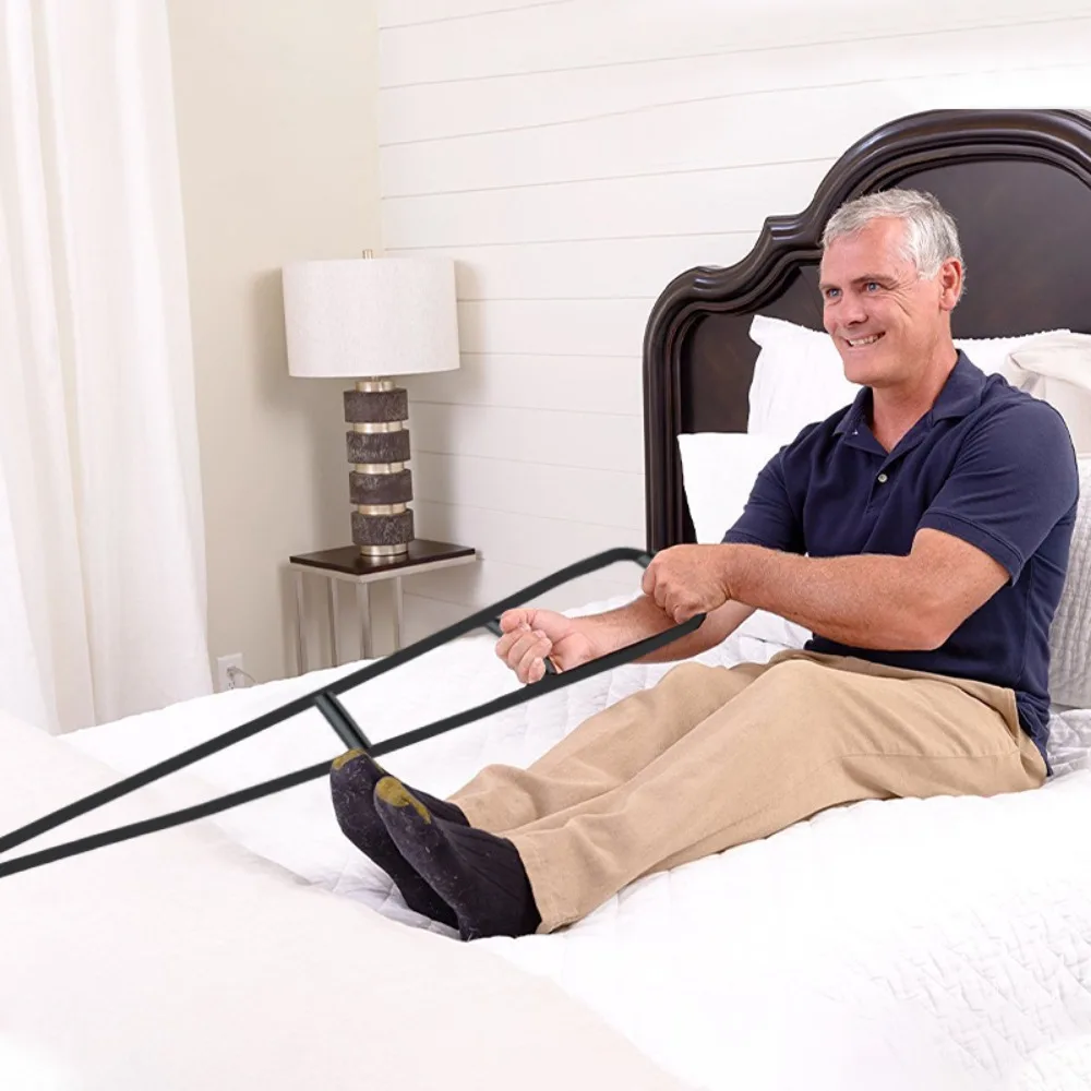 Adjustable Elderly Sit Up Rope Padded with 3/4/6 Handle Bed Ladder Assist Strap Hand Grip Helper Get Up Assist Belt