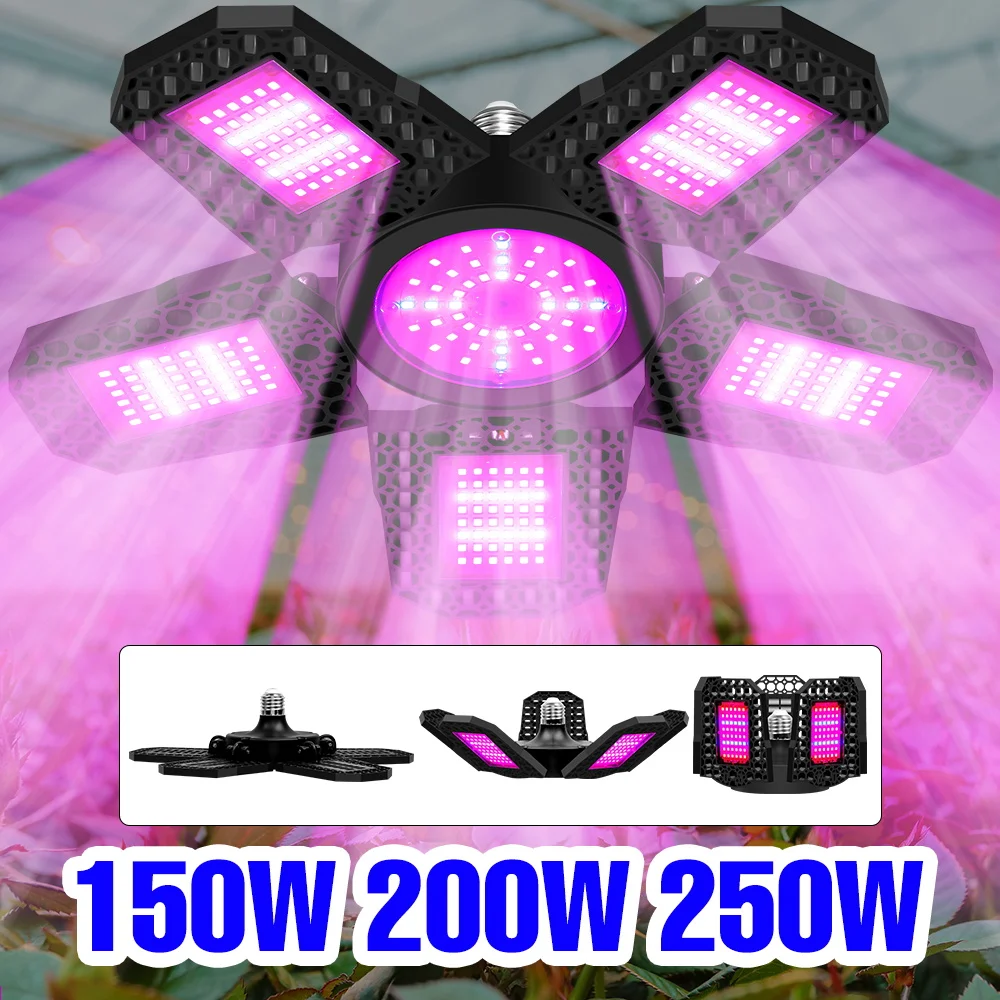 

250W LED Full Spectrum Growth Light Bulb Indoor Cultivation Plant Hydroponics Lamp E27/E26 For Greenhouse Tent Vegetables Cactus