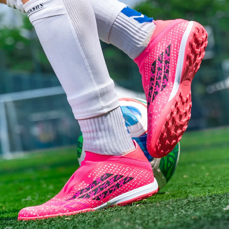 

New Men Football Boots Non-Slip High-quality Soccer Shoes Grass Cleats High-top Futsal Sneakers Match Indoor Hot-selling Outdoor