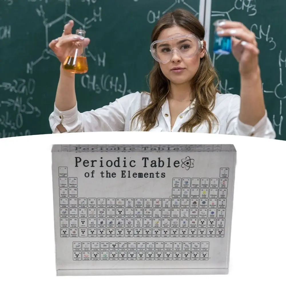 Science Lovers Acrylic Periodic Table of Elements with 83 Elements Prints Periodic Table Display Teaching Tool Classroom