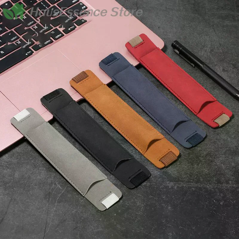 ※Adjustable Elastic Band Pen Holder PU Leather Pen Sleeve Pouch Elastic Notebook Pen Holder 8-1.5 Inch Detachable