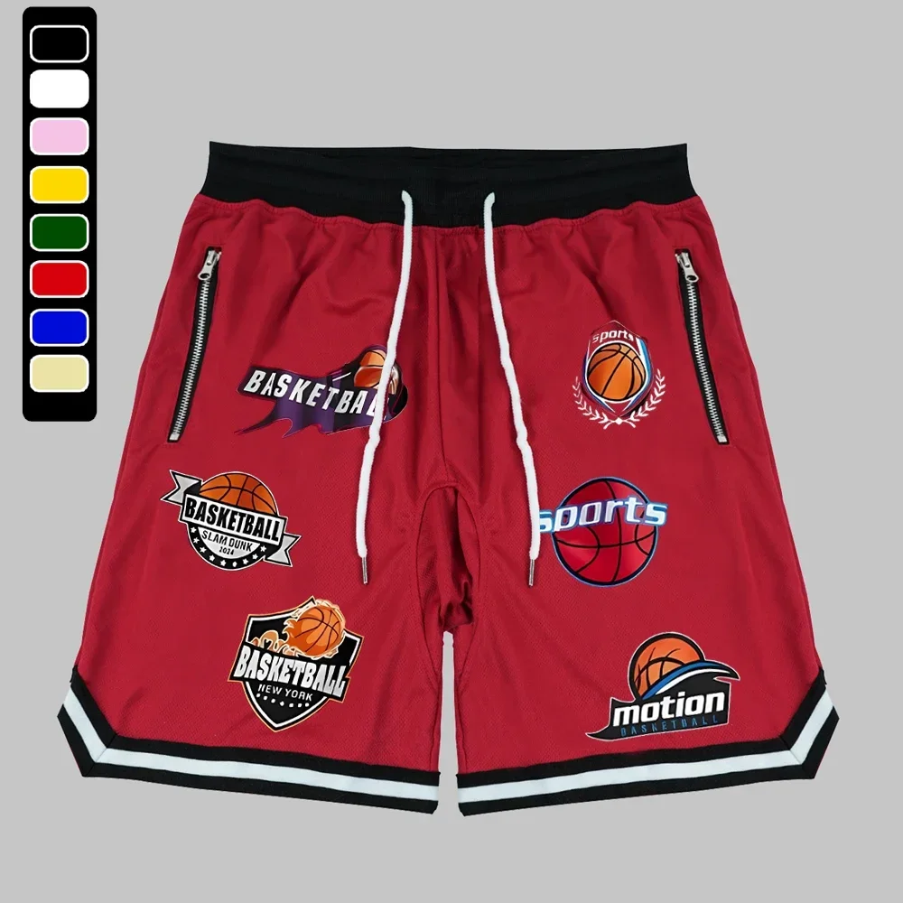 Men\'s Sports Basketball Shorts Mesh Quick Dry Gym Shorts Summer Fitness Joggers Male Casual Breathable Short Pants Streetwear