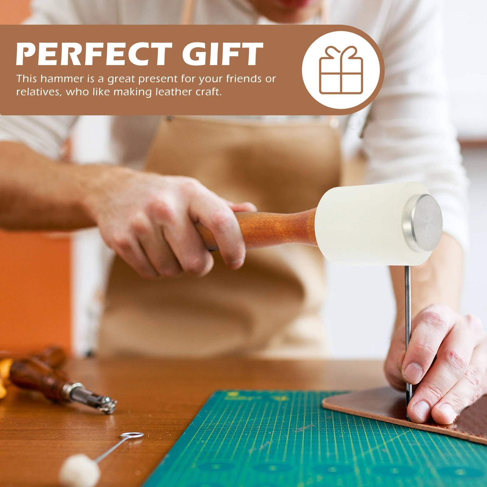 

Premium Wood Handle Carving Hammer Compact Lightweight Engraving Tool Kit for Craft