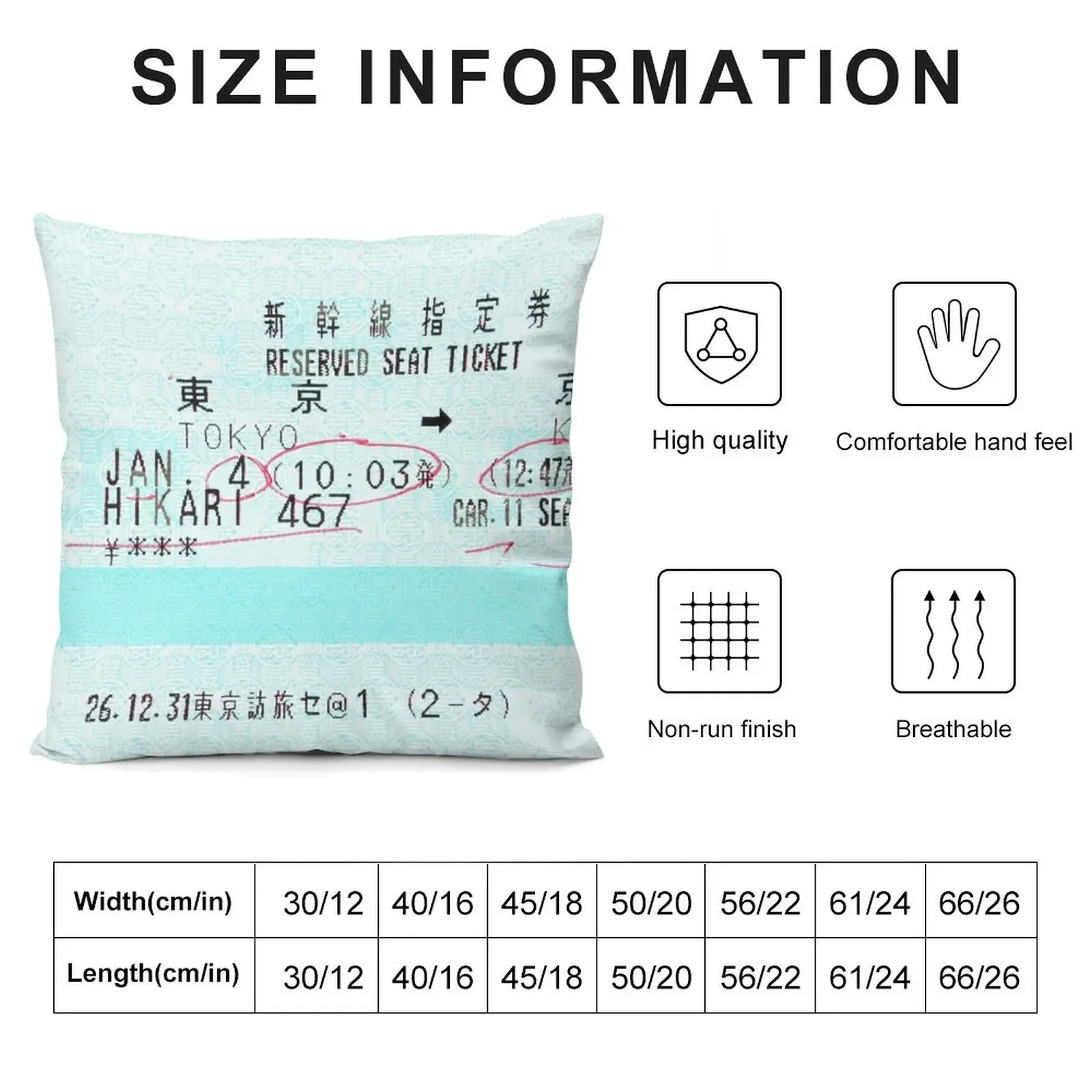 10.03 Hikari Bound for Kyoto Throw Pillow Luxury Sofa Cushions home decor items Cushion Cover Christmas Cushion For Home pillow