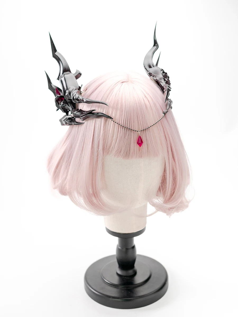 

Love And Deep Space Hunter Abyss Dominator Female Lead Cosplay Props Headwear Corner Clothing Accessories Qin Che Cos
