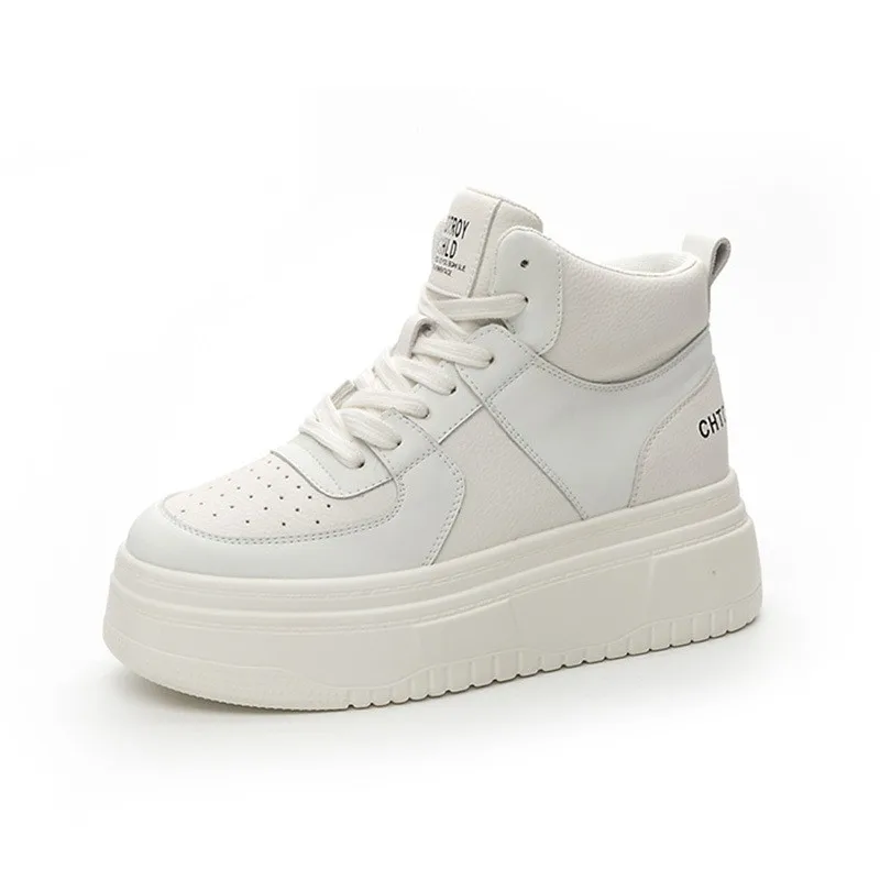 

7.5cm Elevated Heel Women's Shoes Lightweight Elegant Thick Bottom Casual Shoes Dad Sneakers Spring Summer Autumn Fashion Trend