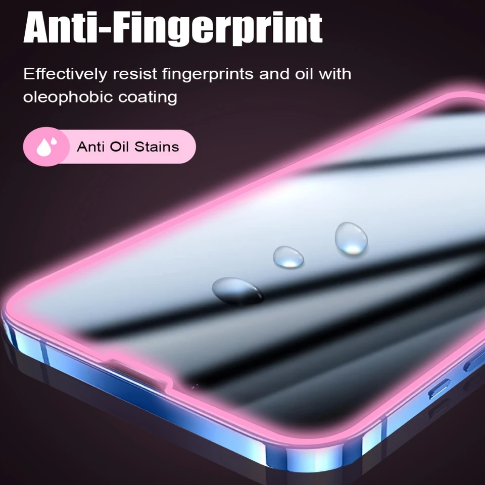 NNBILI 3 Paquetes Rosa Brillante en la Oscuridad Protector de Pantalla HD para iPhone 17 16 15 14 13 12 11 Pro Max 17e 16e Esencial para Noctámbulos 4