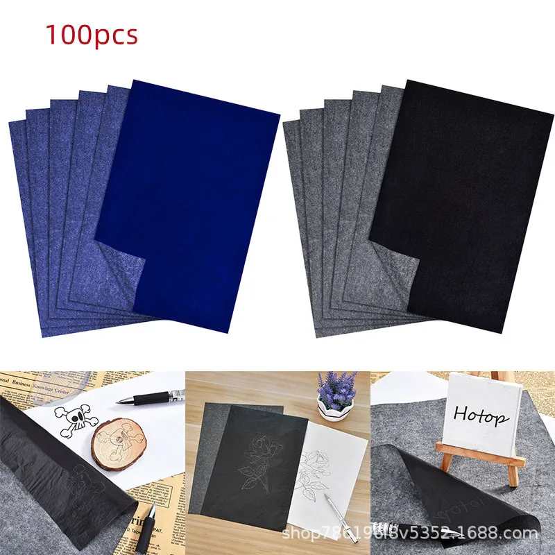 100 Blatt pro Packung Einseitiges A4-Kohlepapier mit Graphit, für Hochauflösendes Zeichnen und Nachzeichnen – Detail 15