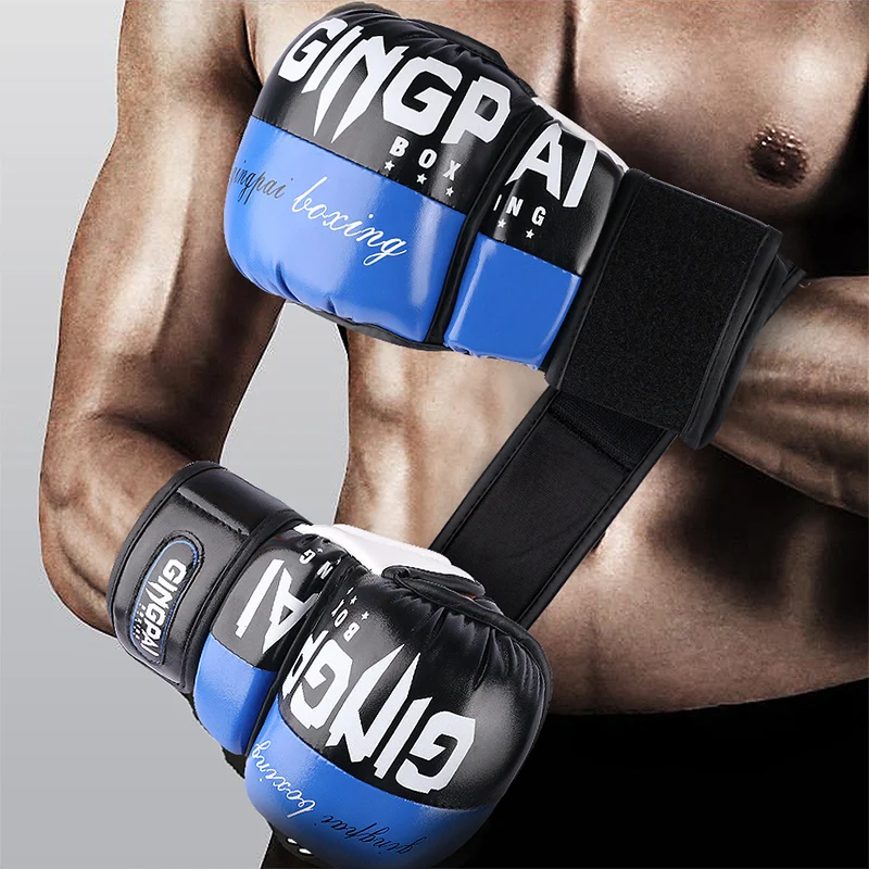 Professional MMA Half-Finger Fighting Boxing Gloves Thickened Sanda Free Fighting Mixed Martial Arts Training Gloves