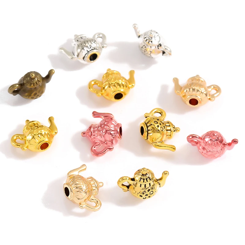10pcs Teapot Charms for DIY Jewellery Making