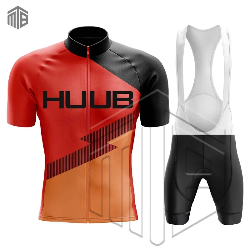 2024 Cycling Jersey Set MTB HUUB Team Cycling Clothing Suit Bike Jacket Cycling kits Short Sleeve Bicycle Shirt Ciclismo Maillot