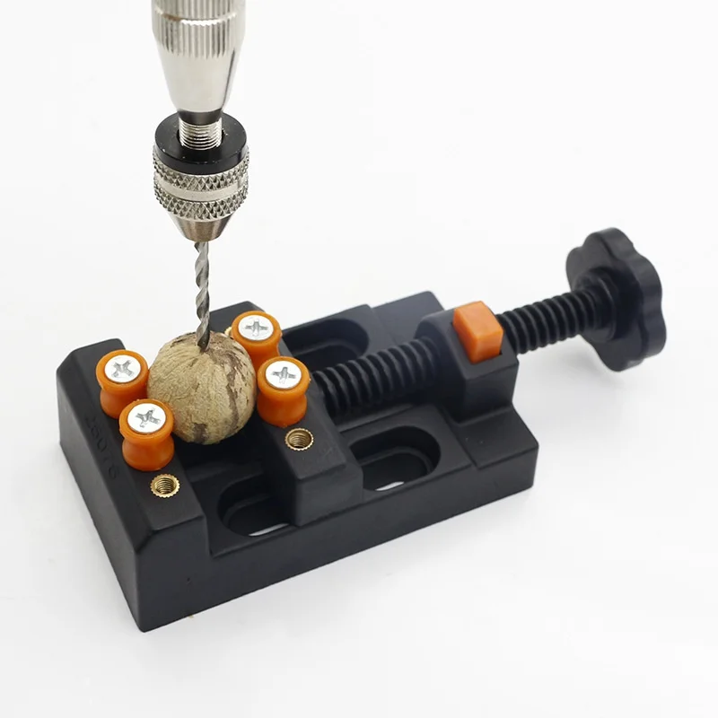 Eight-Hole Mini Table Clamp for Woodworking and Carving - Strong Grip for Walnut, Olive, and Bodhi Beads