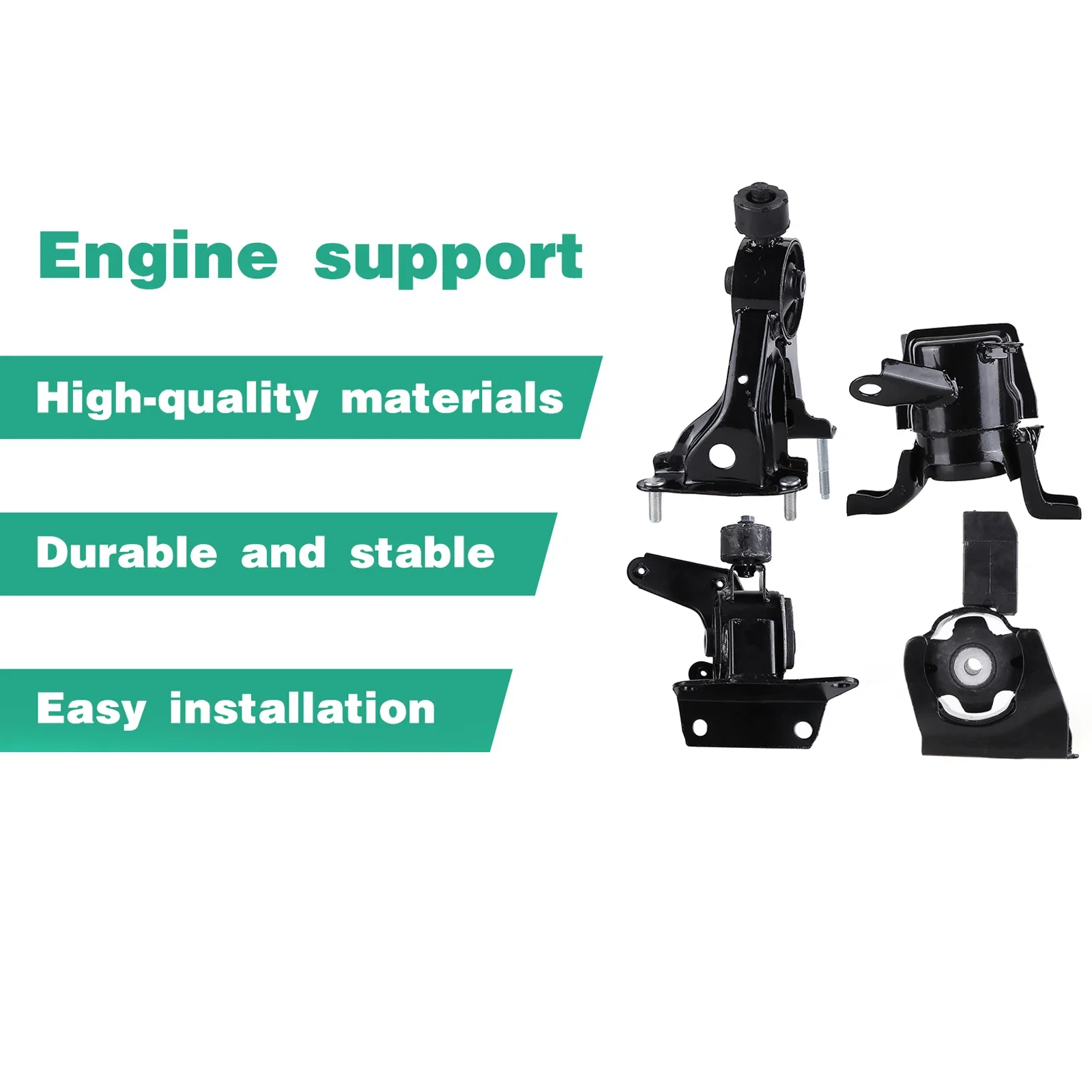 

4 шт. надежная опора двигателя A62022 62039 9390 EM-9390, совместимая для Toyota Corolla 1.8L 2009-2013, набор креплений двигателя