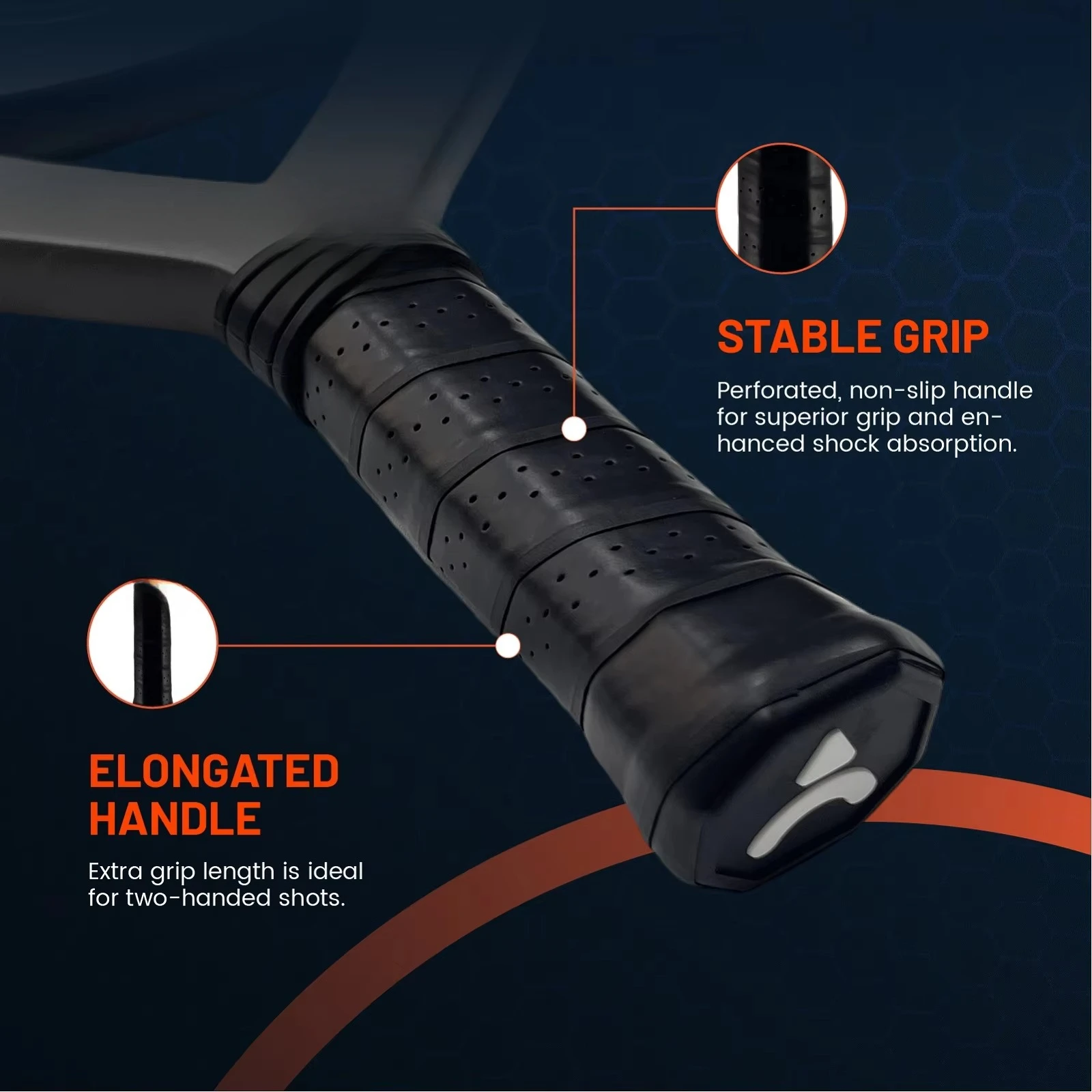 Paddle bola kimchi tanpa batas serat karbon 16mm