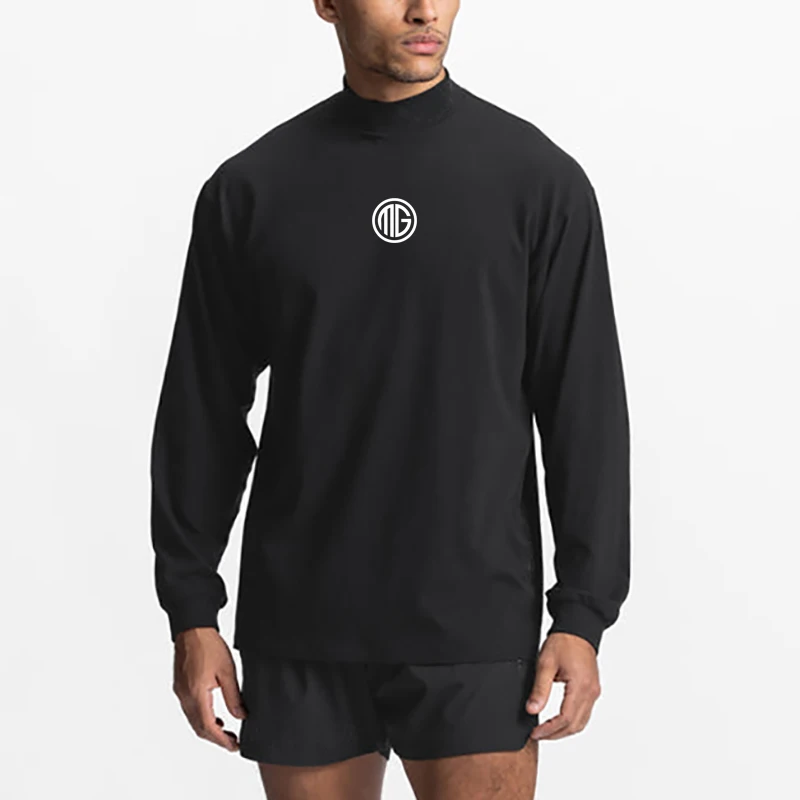 New Men's Clothing Keep Fit Sporting Cool T Shirt Running Fashion O-Neck Fitness Fashion Long Sleeve Workout TShirts