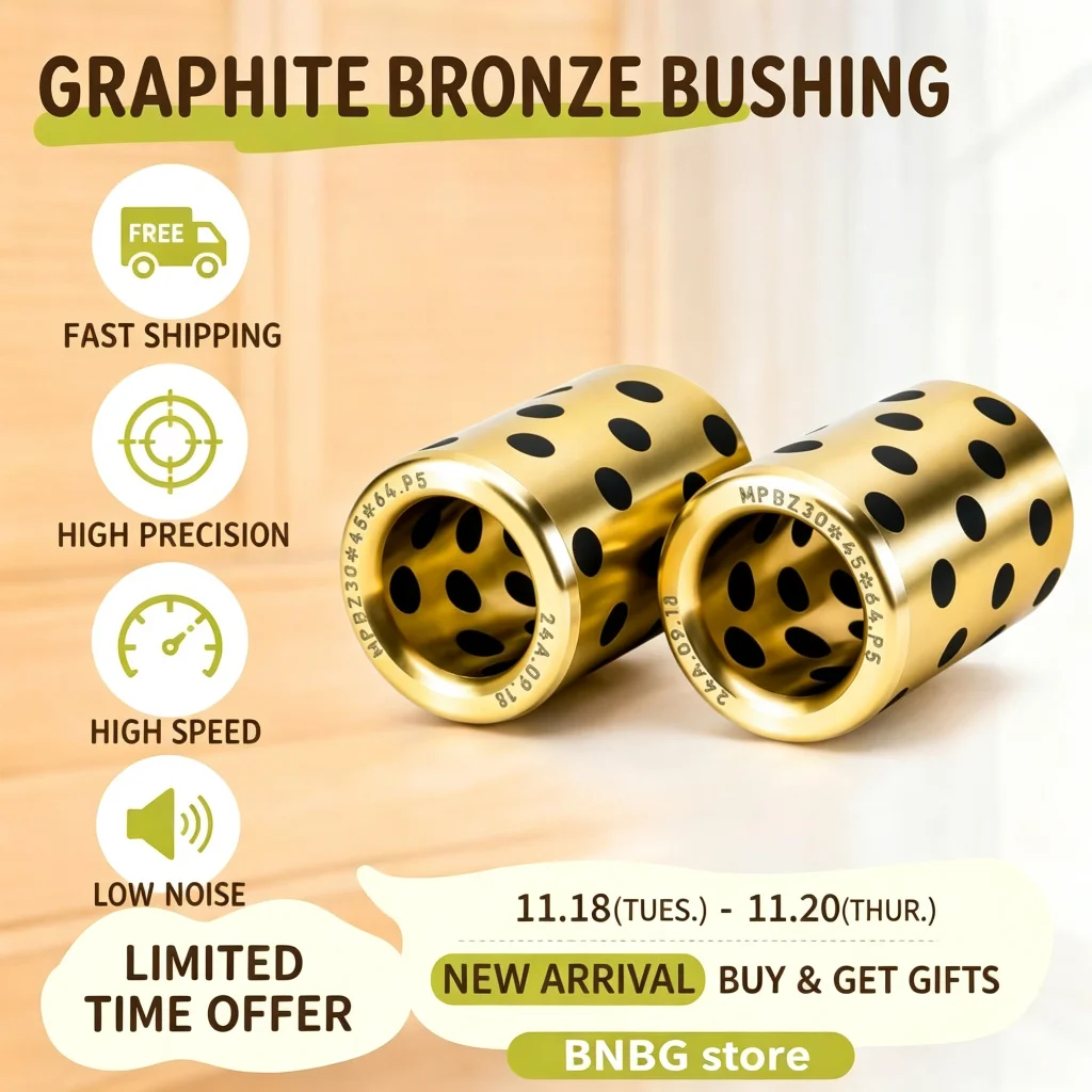 2PCS Bronze Bushing OD12 15  x ID 8 10 mm Oil-freeBearing Liner Self-lubricating Copper Sleeve Copper Alloy Motor Pump Graphite