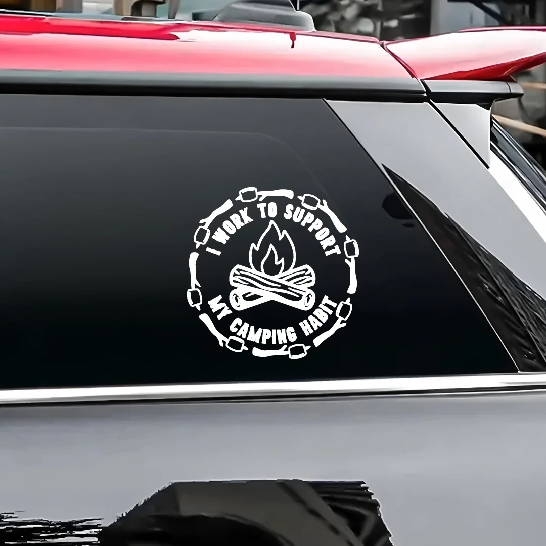 Durable Vinyl Sticker for Decorating Your RV Or Car Window, Perfect for Travel Enthusiasts Who Enjoy Camping