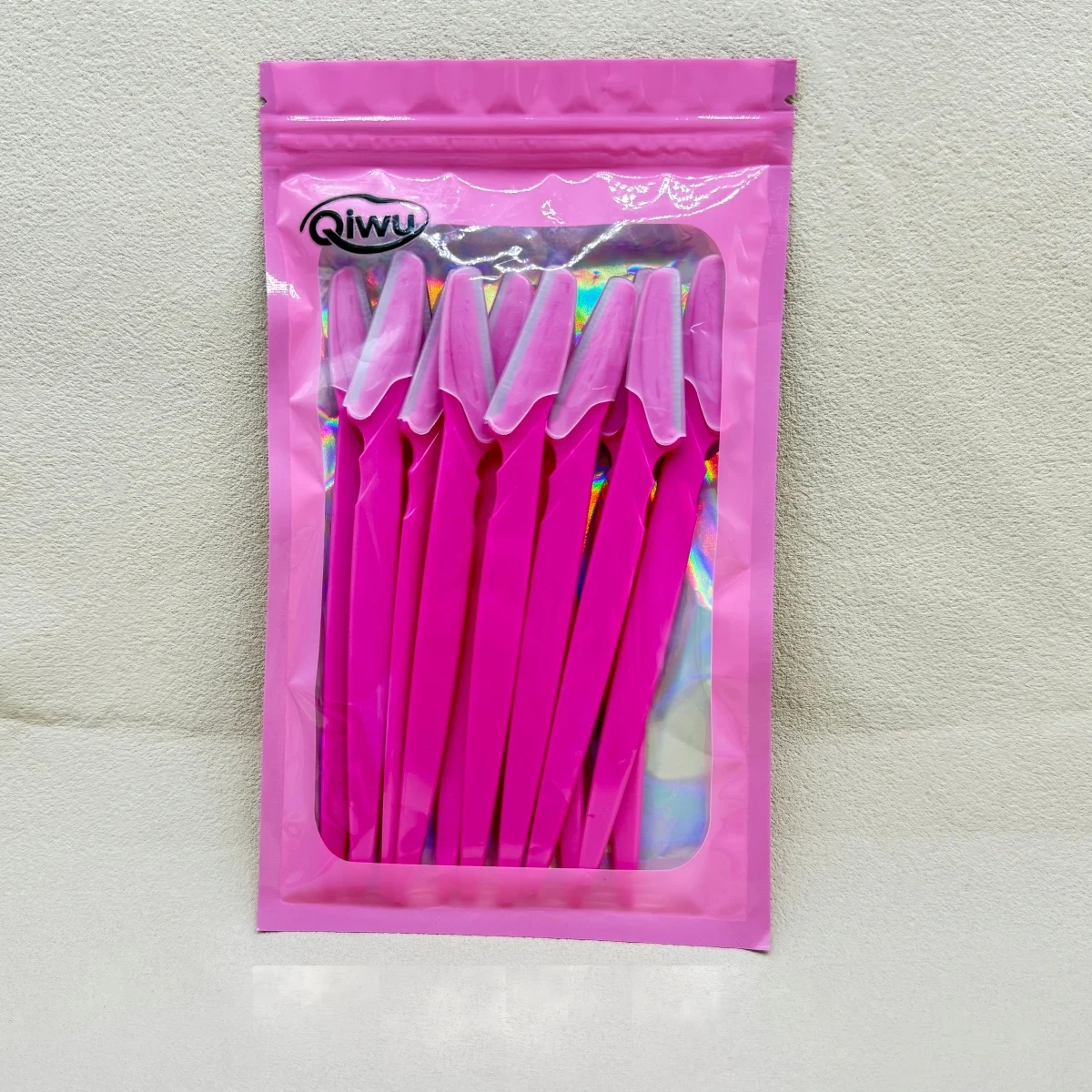 Qi wu 12 pçs aparador de sobrancelha lâmina facial barbeador portátil depilação sobrancelha depilação segurança sobrancelha corte mulher ferramentas maquiagem