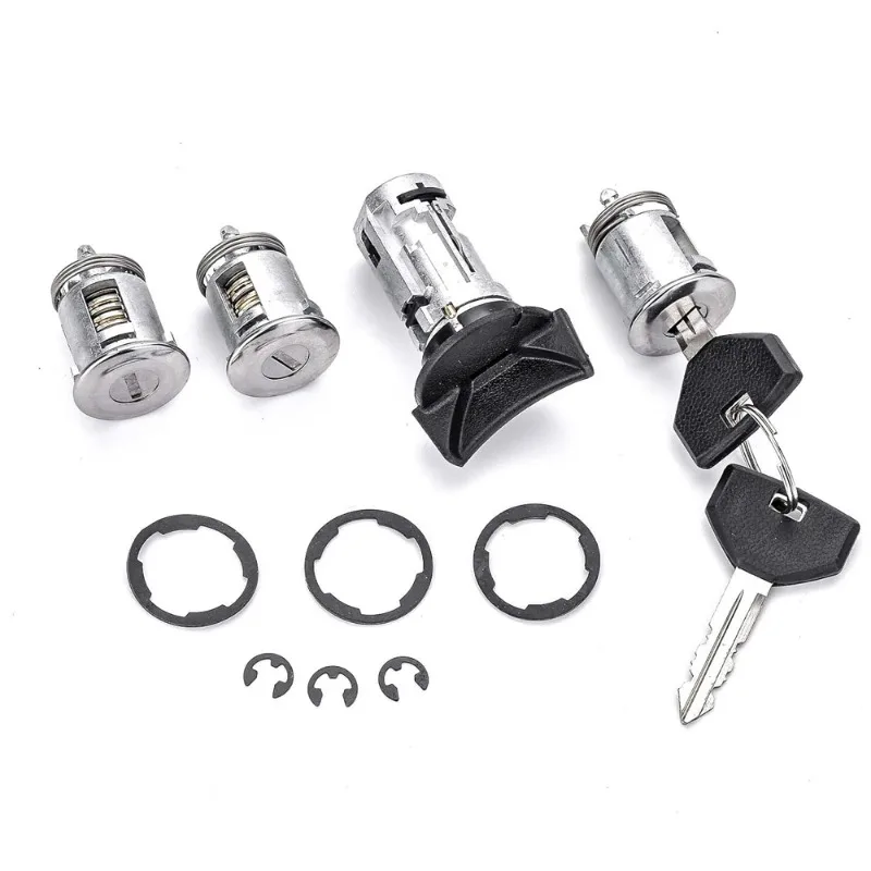 Ignition Lock Cylinder With Door Lock & Key 924-908 5161055AA Compatible With Jeep 1990-1996 Auto Replacement Part