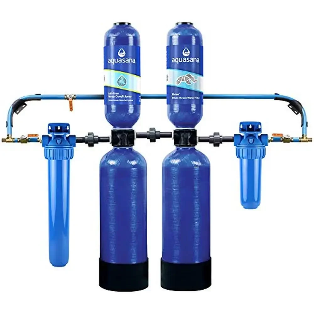 Whole House Water Carbon & KDF Filter System Salt-Free Descale Sediment Removal Clean Great Tasting Water Cost Efficient Easy