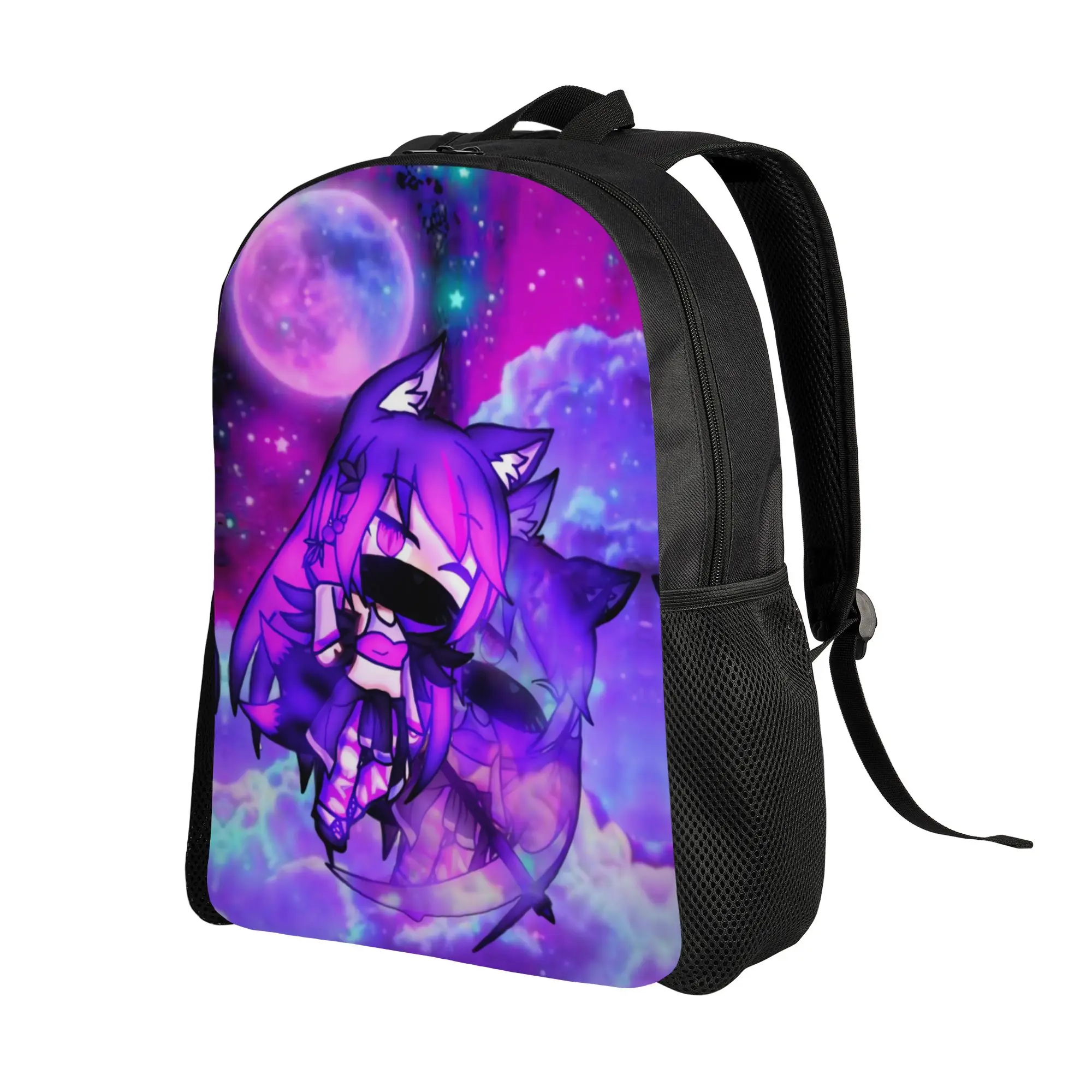 Cartoon Youthful Gacha Life Backpack  Daily Backpacks Youth Fun School Bags Custom Pattern Rucksack