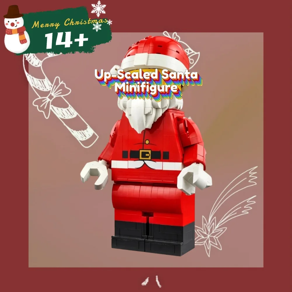 

Забавные строительные блоки 2025 года, Человек Санта-Клауса, совместимый с 40820, подарки на день рождения, Рождественскую атмосферу для друзей, детей и взрослых