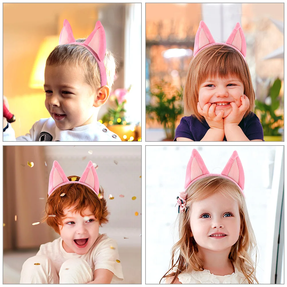 

2 Pcs Shepherd Dog Headband Puppy Ears Birthday Cosplay Costume Fabric Adult