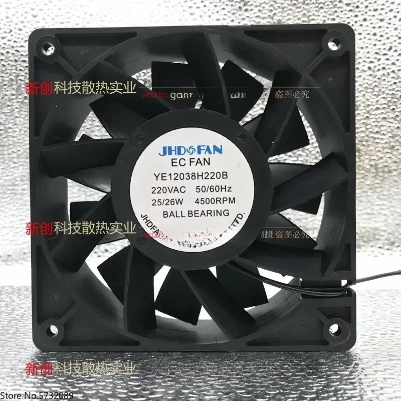 

2PCS Original JHD FAN YE12038H220B 12038 4500 RPM 220V High Speed EC Cooling Fan
