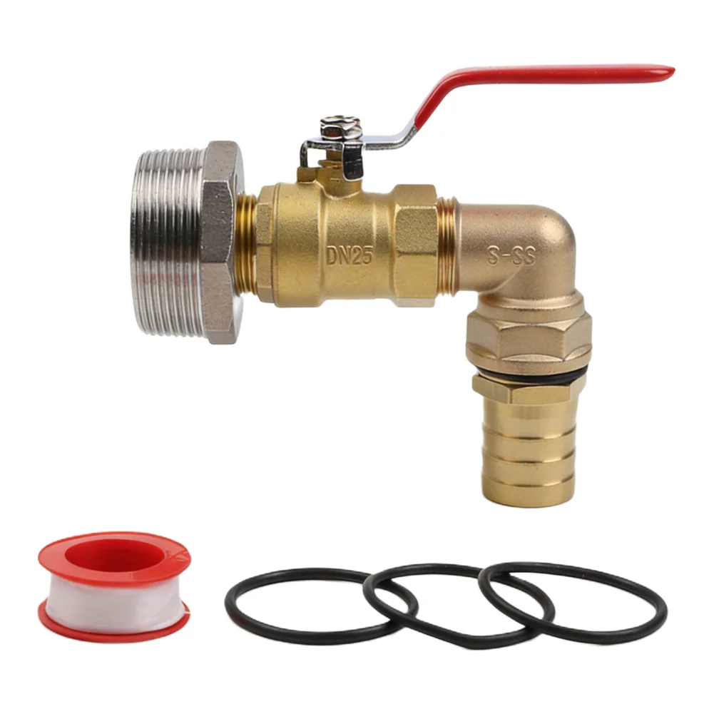 Stainless Steel Replacement Valve for 200L For Oil Drum with Leak Proof Outlet Tap and Sealing Kit Including Rings and Tape