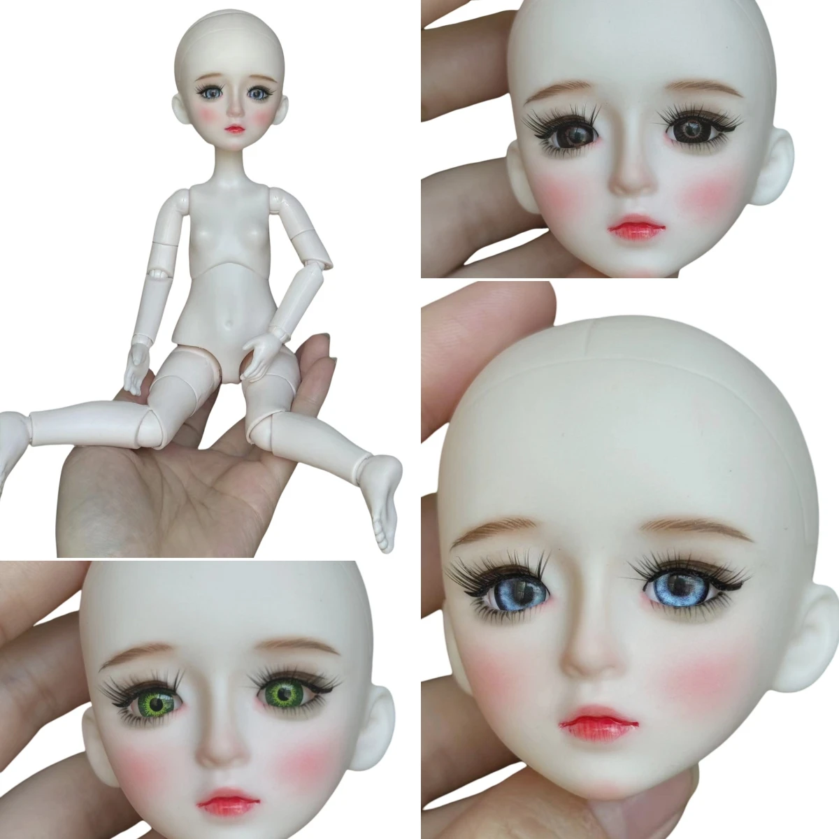 New 30cm Doll DIY Practice Makeup Doll Head 1/6 BJD Doll, Dolls for Girls, Toys for Girls