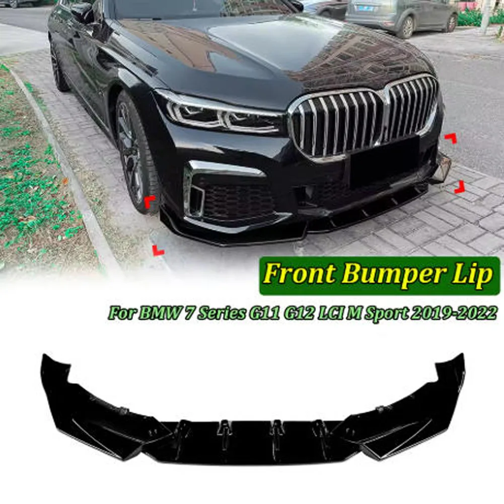 

Для BMW 7 серии G11 G12 LCI M Sport 2019-2022: передний сплиттер-спойлер, нижняя накладка бампера, модификация внешнего обвеса кузова автомобиля