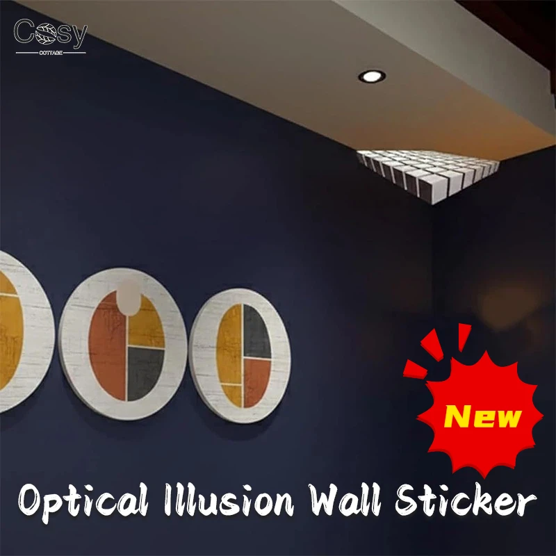 Optical Illusion Wall Sticker Impossible Corners Wall Art That Reshapes Reality Illusionary 3D Wall Art stickers Home Decoration