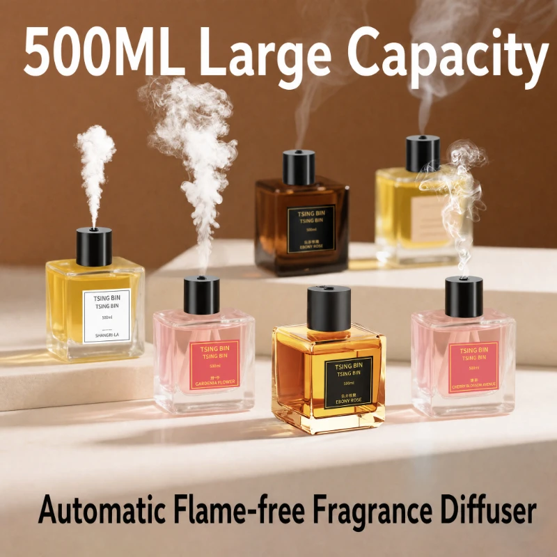 500ml Auto Button Multi-Fragrance Air Freshening Lasting Ebony Agarwood Home Living Room Hotel Bathroom Deodorize Aroma Diffuser