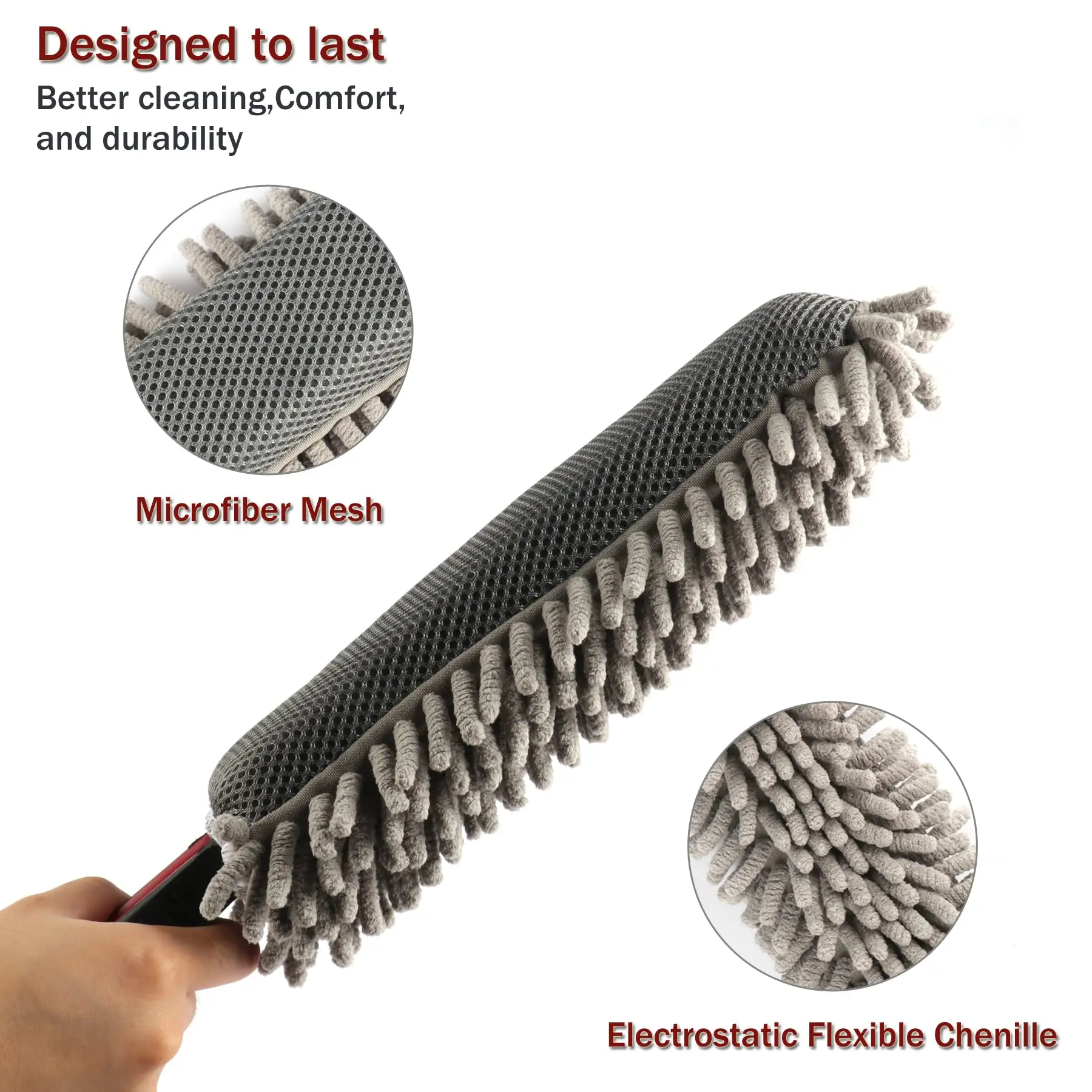 Microfibra Mini Car Duster Brush, Escova do painel para carro e limpeza doméstica, Acessórios exteriores interiores, Caminhão SUV e motocicleta