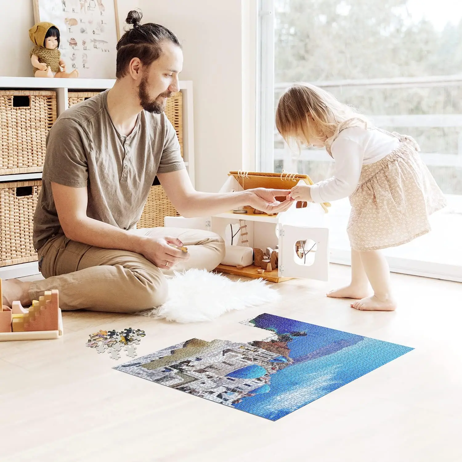 Legpuzzels voor volwassenen 1000-delige Griekenland Egeïsche Zee 1000-delige puzzels voor volwassenen