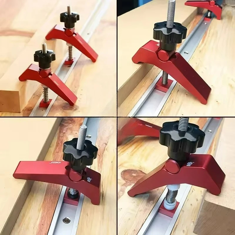 High Hardness T Type Sliding Chute Holder Pure Aluminum Alloy Pressing Block For Woodworking Processing