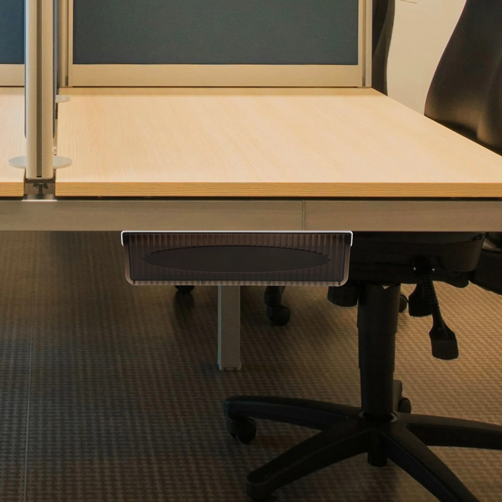 

Under Desk Drawer Organizer Adhesive Plastic Hidden Storage Box for Office Makeup Remote Control Desktop Organizer